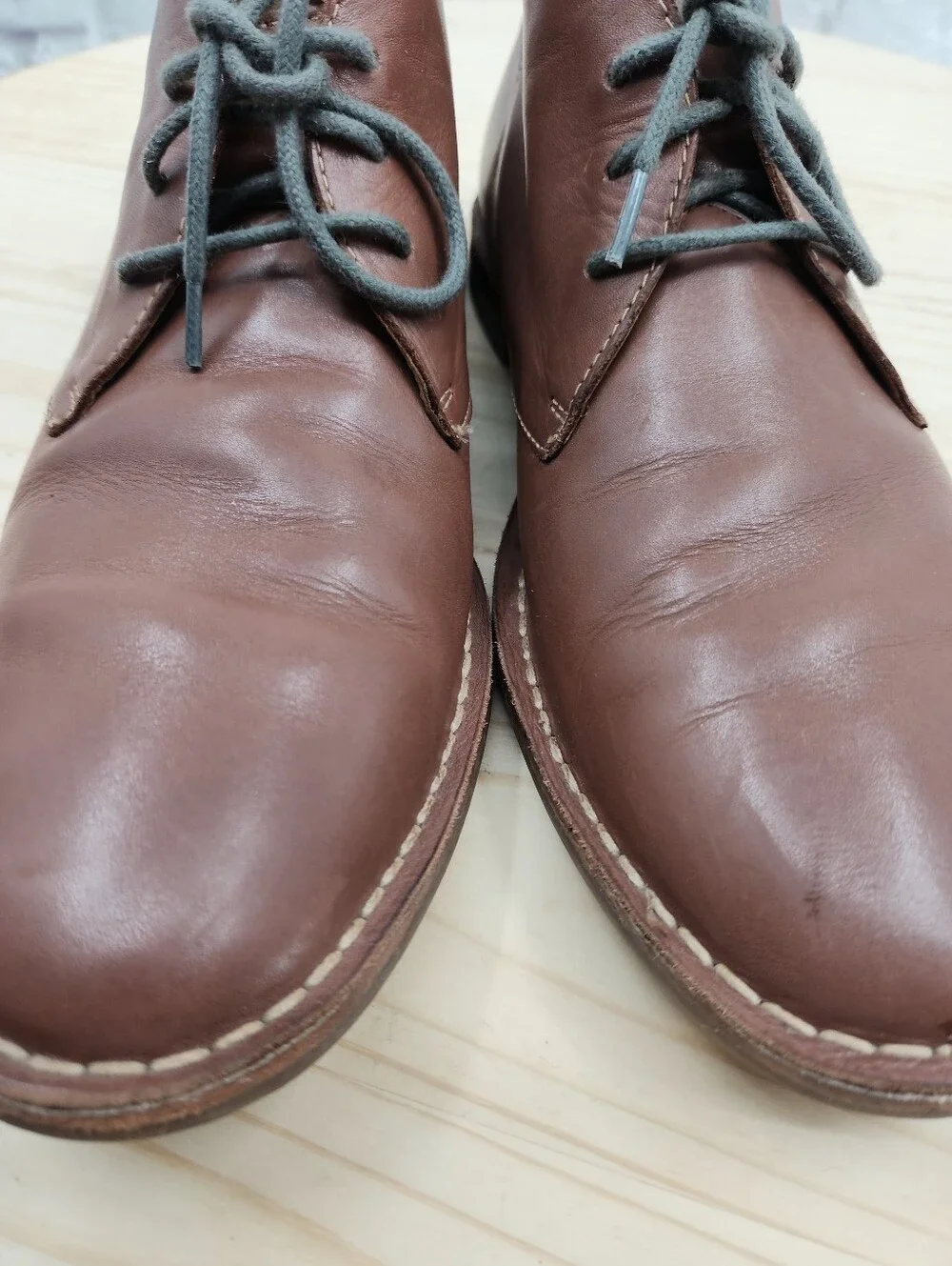 Cole Haan Men’s Chukka Boots Brown Leather Lace Up Size 8.5 Preppy Casual